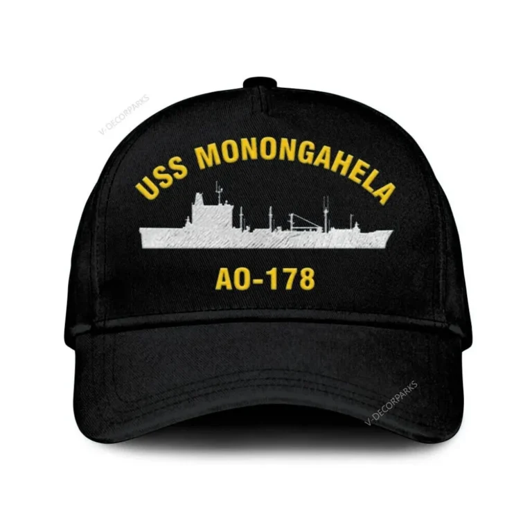 Uss Monongahela (ao-178) Classic Cap, Custom Print/embroidered Us Navy Ships Classic Baseball Cap, Gift For Navy Veteran