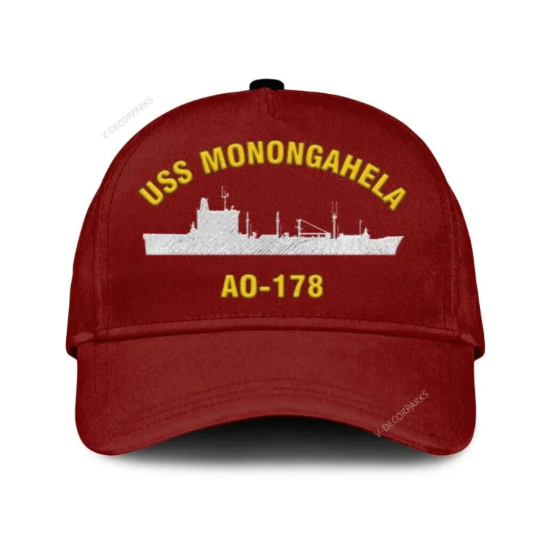 Uss Monongahela (ao-178) Classic Cap, Custom Print/embroidered Us Navy Ships Classic Baseball Cap, Gift For Navy Veteran