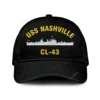 Uss Nashville Cl-43 Classic Cap, Custom Print/embroidered Us Navy Ships Classic Baseball Cap, Gift For Navy Veteran