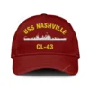 Uss Nashville Cl-43 Classic Cap, Custom Print/embroidered Us Navy Ships Classic Baseball Cap, Gift For Navy Veteran