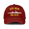 Uss New Dd-818 Classic Cap, Custom Print/embroidered Us Navy Ships Classic Baseball Cap, Gift For Navy Veteran