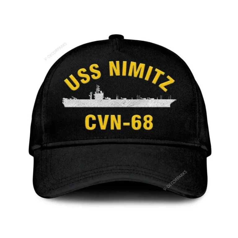 Uss Nimitz Cvn 68 Classic Cap, Custom Print/embroidered Us Navy Ships Classic Baseball Cap, Gift For Navy Veteran