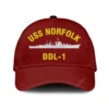 Uss Norfolk Ddl-1 Classic Cap, Custom Print/embroidered Us Navy Ships Classic Baseball Cap, Gift For Navy Veteran