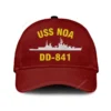 Uss Noa Dd-841 Classic Cap, Custom Print/embroidered Us Navy Ships Classic Baseball Cap, Gift For Navy Veteran