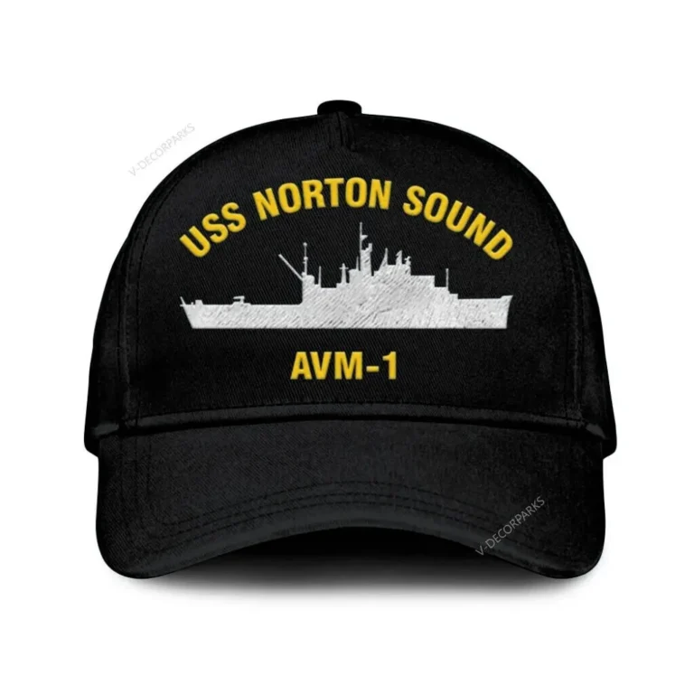Uss Norton Sound Avm-1 Classic Cap, Custom Print/embroidered Us Navy Ships Classic Baseball Cap, Gift For Navy Veteran