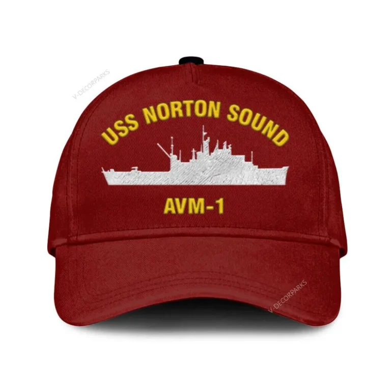 Uss Norton Sound Avm-1 Classic Cap, Custom Print/embroidered Us Navy Ships Classic Baseball Cap, Gift For Navy Veteran