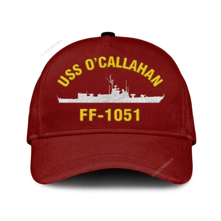 Uss O_callahan Ff-1051 Classic Cap, Custom Print/embroidered Us Navy Ships Classic Baseball Cap, Gift For Navy Veteran