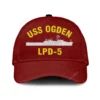 Uss Ogden Lpd-5 Classic Cap, Custom Print/embroidered Us Navy Ships Classic Baseball Cap, Gift For Navy Veteran