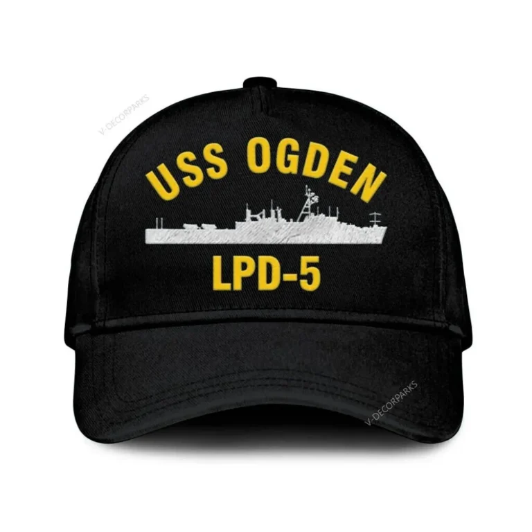 Uss Ogden Lpd 5 Classic Cap, Custom Print/embroidered Us Navy Ships Classic Baseball Cap, Gift For Navy Veteran