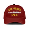 Uss Ogden Lpd 5 Classic Cap, Custom Print/embroidered Us Navy Ships Classic Baseball Cap, Gift For Navy Veteran