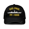 Uss Paul Ff-1080 Classic Cap, Custom Print/embroidered Us Navy Ships Classic Baseball Cap, Gift For Navy Veteran