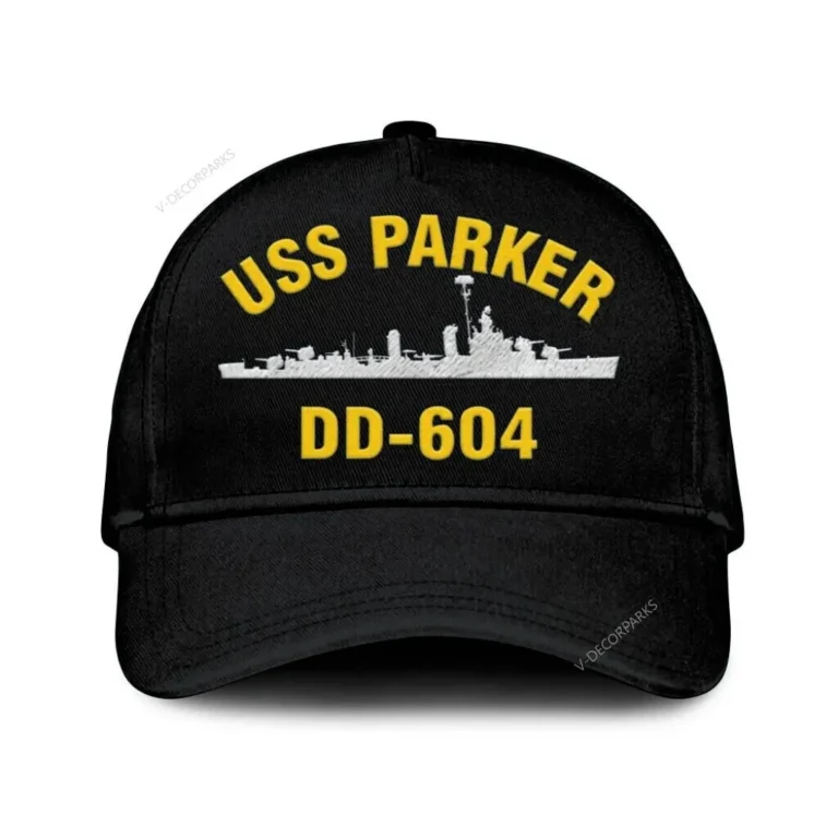 Uss Parker Dd-604 Classic Cap, Custom Print/embroidered Us Navy Ships Classic Baseball Cap, Gift For Navy Veteran