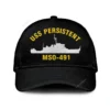 Uss Persistent Mso-491 Classic Cap, Custom Print/embroidered Us Navy Ships Classic Baseball Cap, Gift For Navy Veteran