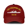 Uss Philippine Sea Cg-58 Classic Cap, Custom Print/embroidered Us Navy Ships Classic Baseball Cap, Gift For Navy Veteran