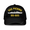 Uss Picking Dd-685 Classic Cap, Custom Print/embroidered Us Navy Ships Classic Baseball Cap, Gift For Navy Veteran