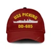 Uss Picking Dd-685 Classic Cap, Custom Print/embroidered Us Navy Ships Classic Baseball Cap, Gift For Navy Veteran