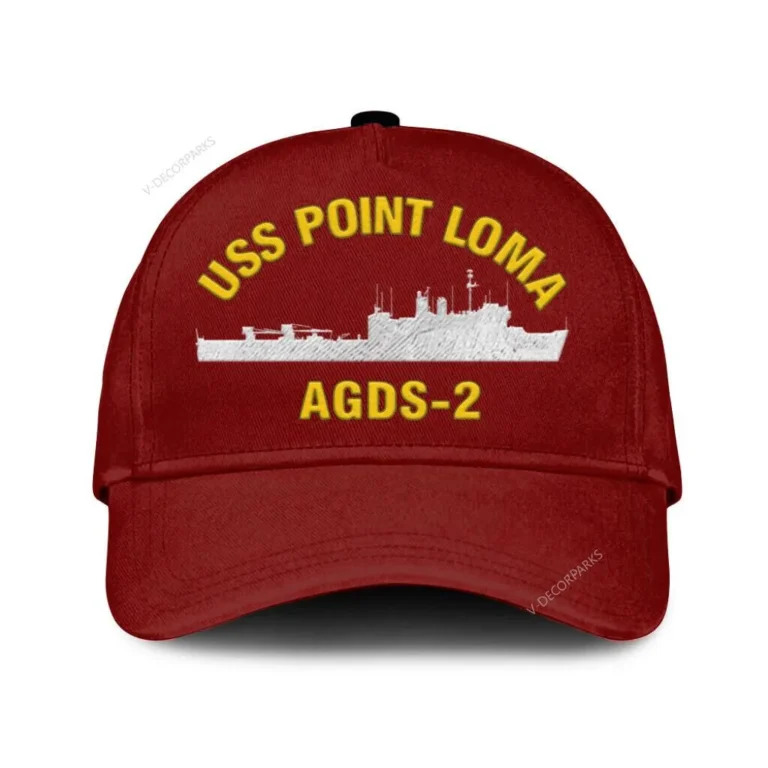 Uss Point Loma Agds-2_mu Classic Cap, Custom Print/embroidered Us Navy Ships Classic Baseball Cap, Gift For Navy Veteran
