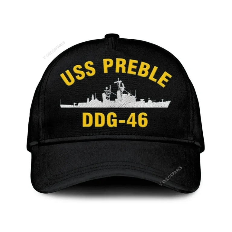 Uss Preble Ddg-46 Classic Cap, Custom Print/embroidered Us Navy Ships Classic Baseball Cap, Gift For Navy Veteran