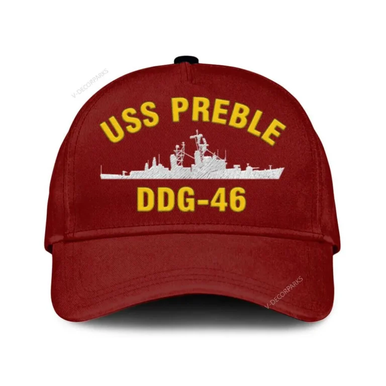 Uss Preble Ddg-46 Classic Cap, Custom Print/embroidered Us Navy Ships Classic Baseball Cap, Gift For Navy Veteran