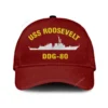 Uss Roosevelt Ddg-80 Classic Cap, Custom Print/embroidered Us Navy Ships Classic Baseball Cap, Gift For Navy Veteran