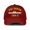 Uss Saipan Lha-2 Classic Cap, Custom Print/embroidered Us Navy Ships Classic Baseball Cap, Gift For Navy Veteran
