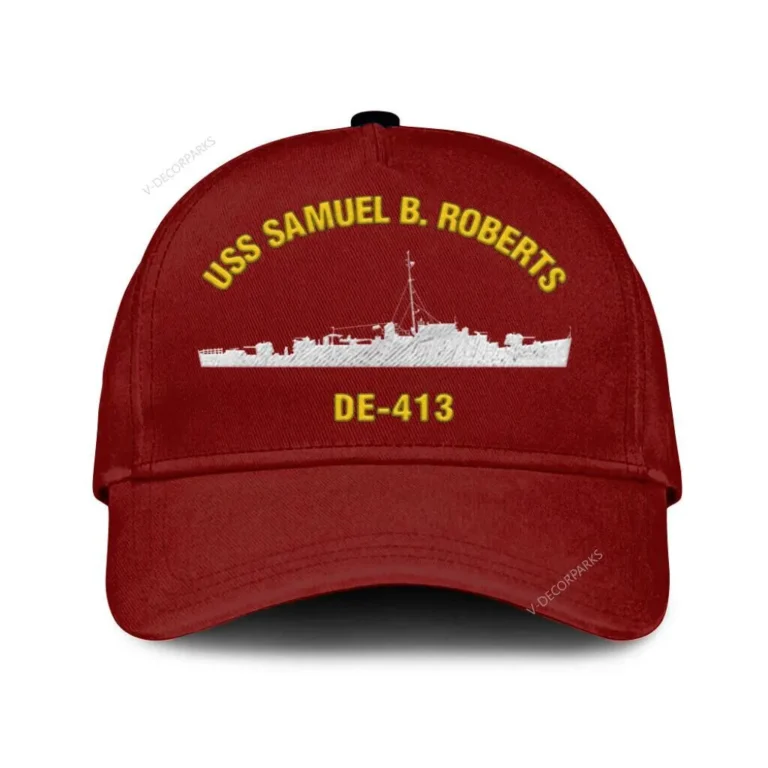 Uss Samuel B. Roberts De 413 Classic Cap, Custom Print/embroidered Us Navy Ships Classic Baseball Cap, Gift For Navy Veteran