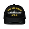 Uss San Diego Afs-6 Classic Cap, Custom Print/embroidered Us Navy Ships Classic Baseball Cap, Gift For Navy Veteran