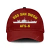 Uss San Diego Afs-6 Classic Cap, Custom Print/embroidered Us Navy Ships Classic Baseball Cap, Gift For Navy Veteran