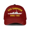 Uss Sampson Ddg-102 Classic Cap, Custom Print/embroidered Us Navy Ships Classic Baseball Cap, Gift For Navy Veteran