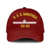 Uss Saratoga Cv-60 Classic Cap, Custom Print/embroidered Us Navy Ships Classic Baseball Cap, Gift For Navy Veteran