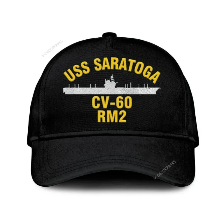 Uss Saratoga Cv-60 Rm2 Classic Cap, Custom Print/embroidered Us Navy Ships Classic Baseball Cap, Gift For Navy Veteran