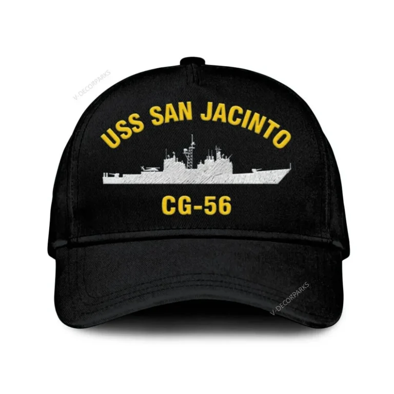 Uss San Jacinto Cg-56 Classic Cap, Custom Print/embroidered Us Navy Ships Classic Baseball Cap, Gift For Navy Veteran