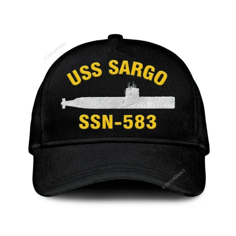 Uss Sargo Ssn-583 Classic Cap, Custom Print/embroidered Us Navy Ships Classic Baseball Cap, Gift For Navy Veteran