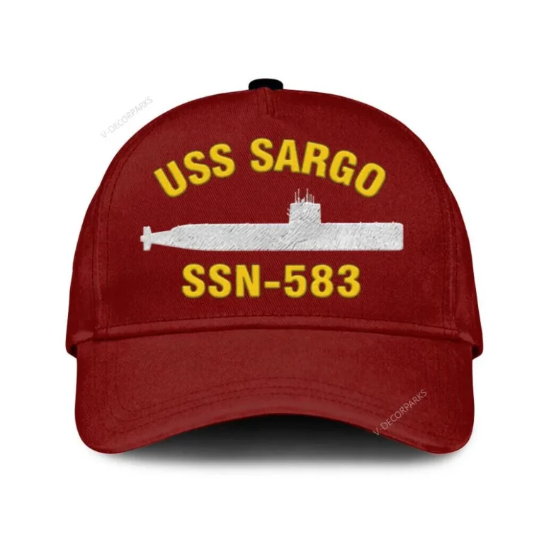 Uss Sargo Ssn-583 Classic Cap, Custom Print/embroidered Us Navy Ships Classic Baseball Cap, Gift For Navy Veteran