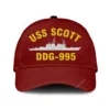 Uss Scott Ddg-995 Classic Cap, Custom Print/embroidered Us Navy Ships Classic Baseball Cap, Gift For Navy Veteran
