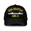 Uss Seattle Aoe-3 Classic Cap, Custom Print/embroidered Us Navy Ships Classic Baseball Cap, Gift For Navy Veteran