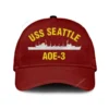 Uss Seattle Aoe-3 Classic Cap, Custom Print/embroidered Us Navy Ships Classic Baseball Cap, Gift For Navy Veteran