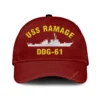 Uss Ramage Ddg-61 Classic Cap, Custom Print/embroidered Us Navy Ships Classic Baseball Cap, Gift For Navy Veteran