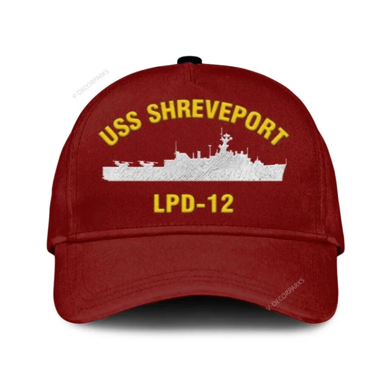 Uss Shreveport Lpd 12 Classic Cap, Custom Print/embroidered Us Navy Ships Classic Baseball Cap, Gift For Navy Veteran