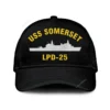 Uss Somerset Lpd-25 Classic Cap, Custom Print/embroidered Us Navy Ships Classic Baseball Cap, Gift For Navy Veteran