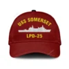 Uss Somerset Lpd-25 Classic Cap, Custom Print/embroidered Us Navy Ships Classic Baseball Cap, Gift For Navy Veteran