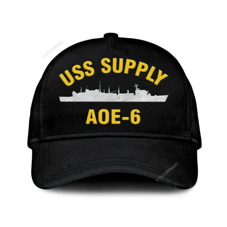 Uss Supply Aoe-6 Classic Cap, Custom Print/embroidered Us Navy Ships Classic Baseball Cap, Gift For Navy Veteran