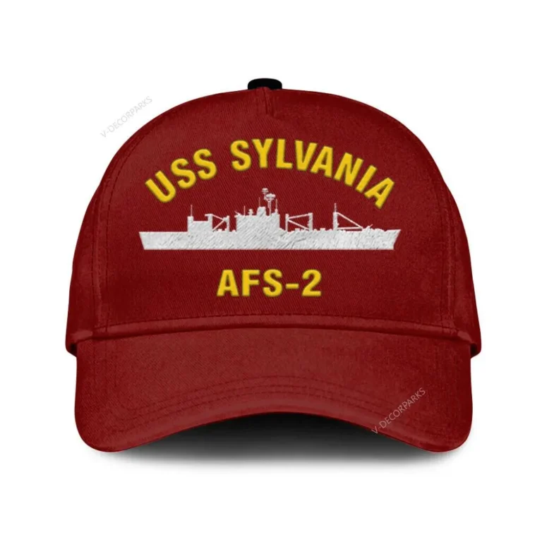 Uss Sylvania Afs 2 Classic Cap, Custom Print/embroidered Us Navy Ships Classic Baseball Cap, Gift For Navy Veteran