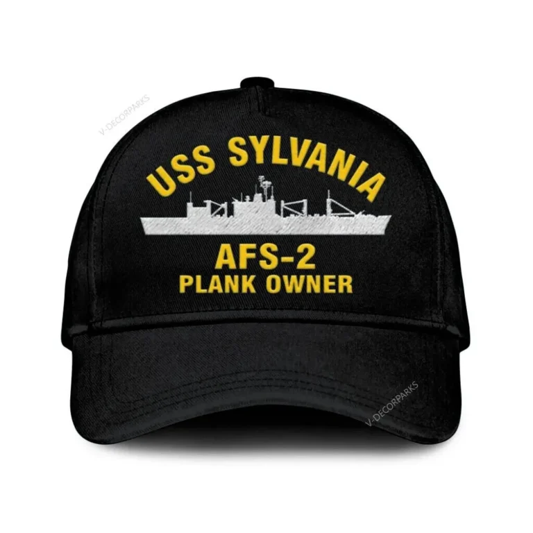 Uss Sylvania Afs-2 Plank Owner Classic Cap, Custom Print/embroidered Us Navy Ships Classic Baseball Cap, Gift For Navy Veteran