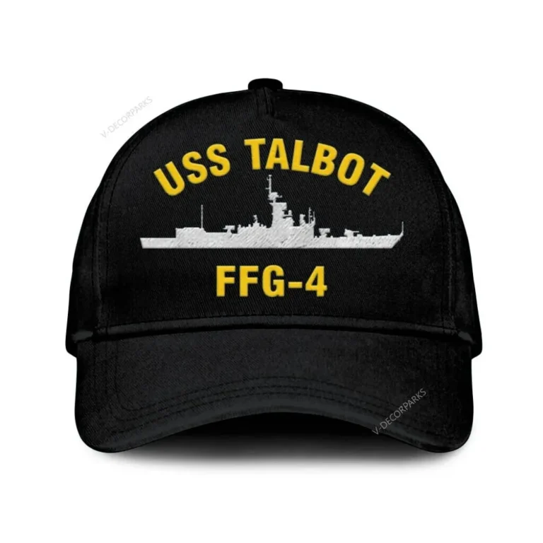 Uss Talbot Ffg-4 Classic Cap, Custom Print/embroidered Us Navy Ships Classic Baseball Cap, Gift For Navy Veteran