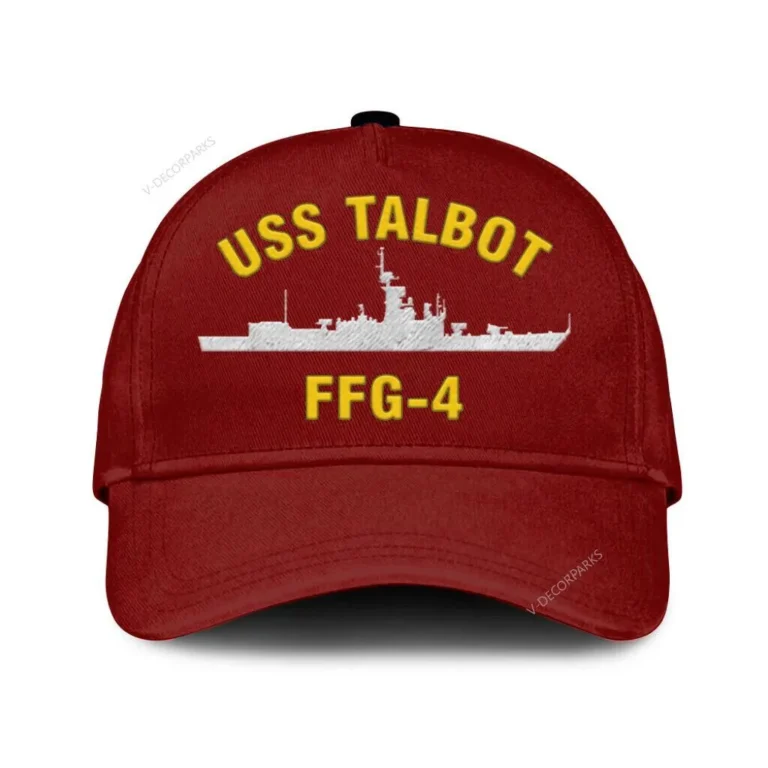 Uss Talbot Ffg-4 Classic Cap, Custom Print/embroidered Us Navy Ships Classic Baseball Cap, Gift For Navy Veteran