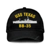 Uss Texas Bb-35 Classic Cap, Custom Print/embroidered Us Navy Ships Classic Baseball Cap, Gift For Navy Veteran