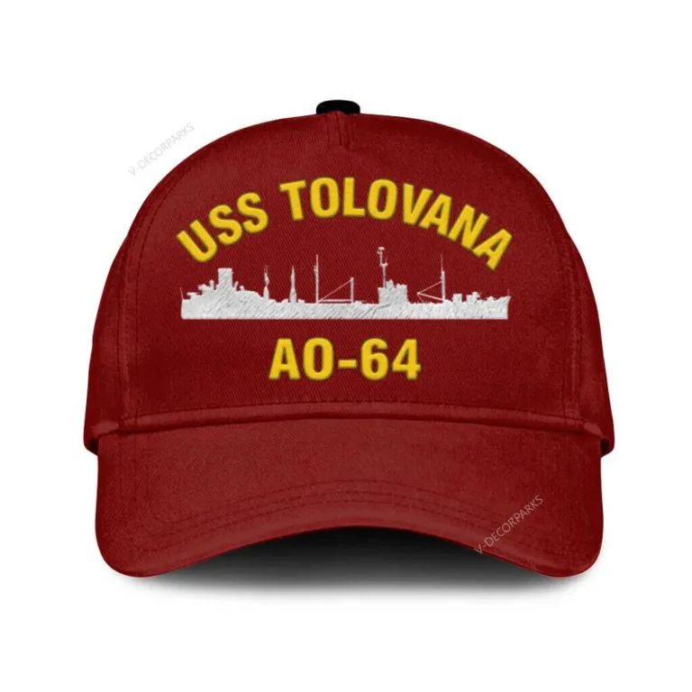 Uss Tolovana Ao-64 Classic Cap, Custom Print/embroidered Us Navy Ships Classic Baseball Cap, Gift For Navy Veteran