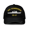 Uss Ticonderoga Cg-47 Classic Cap, Custom Print/embroidered Us Navy Ships Classic Baseball Cap, Gift For Navy Veteran