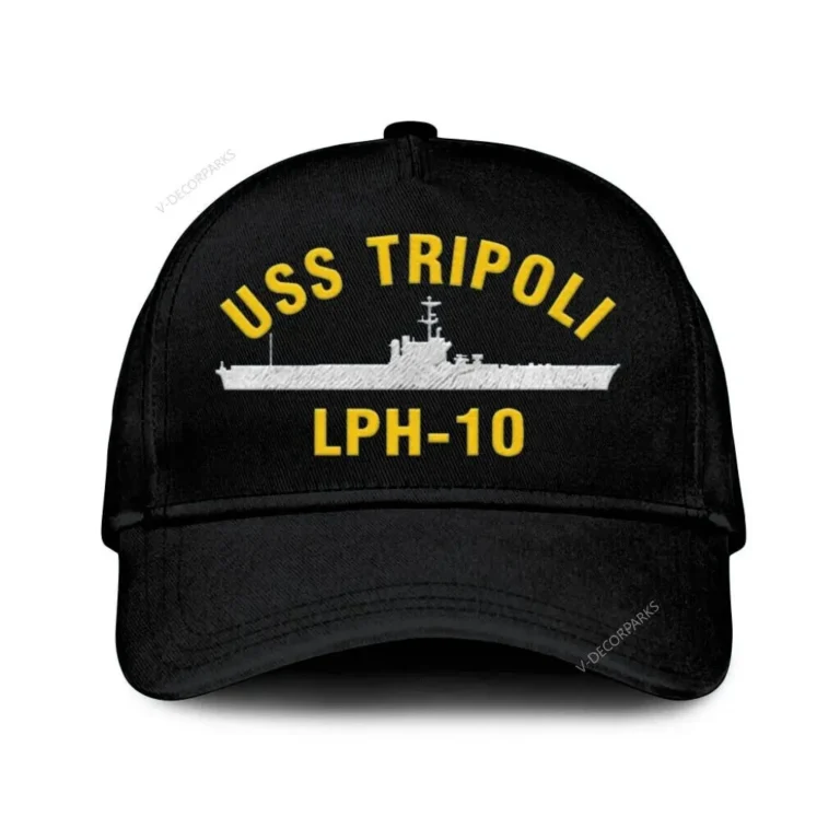 Uss Tripoli (lph-10) Classic Cap, Custom Print/embroidered Us Navy Ships Classic Baseball Cap, Gift For Navy Veteran